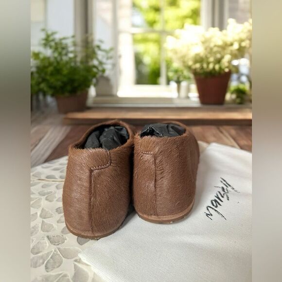 MARSELL Italy $1098 Limited Coltellaccio Ballerina Flats Pony Fur Hide Noce 39 - Picture 9 of 16